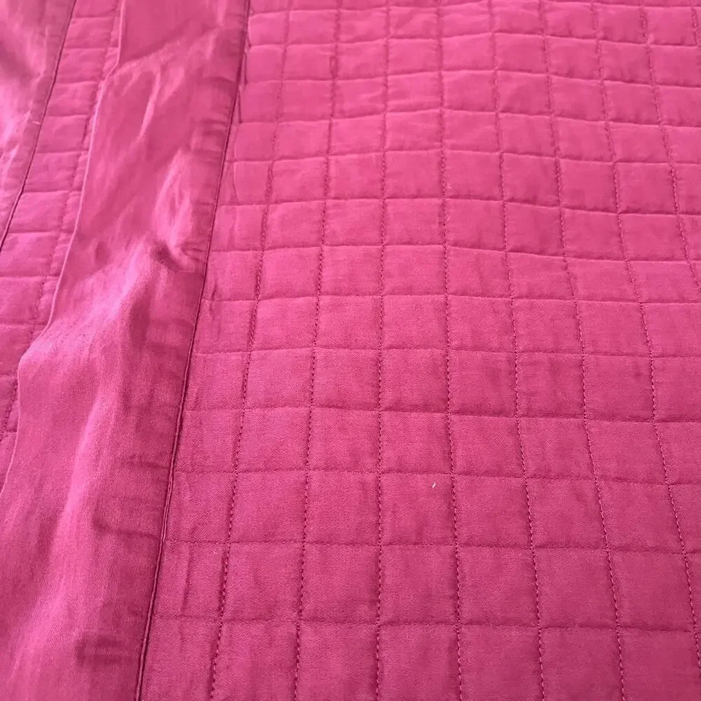 Signoria Firenze Quilted Square Pillow Shams Set of 3 25 x 25 in Maroon Cotton